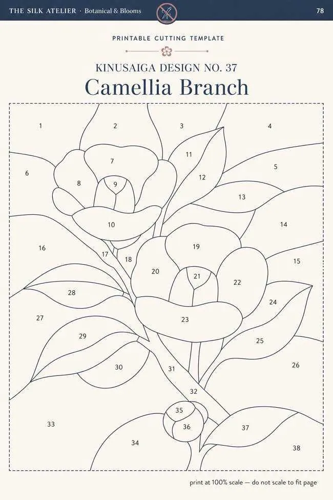 Camellia Branch — numbered template